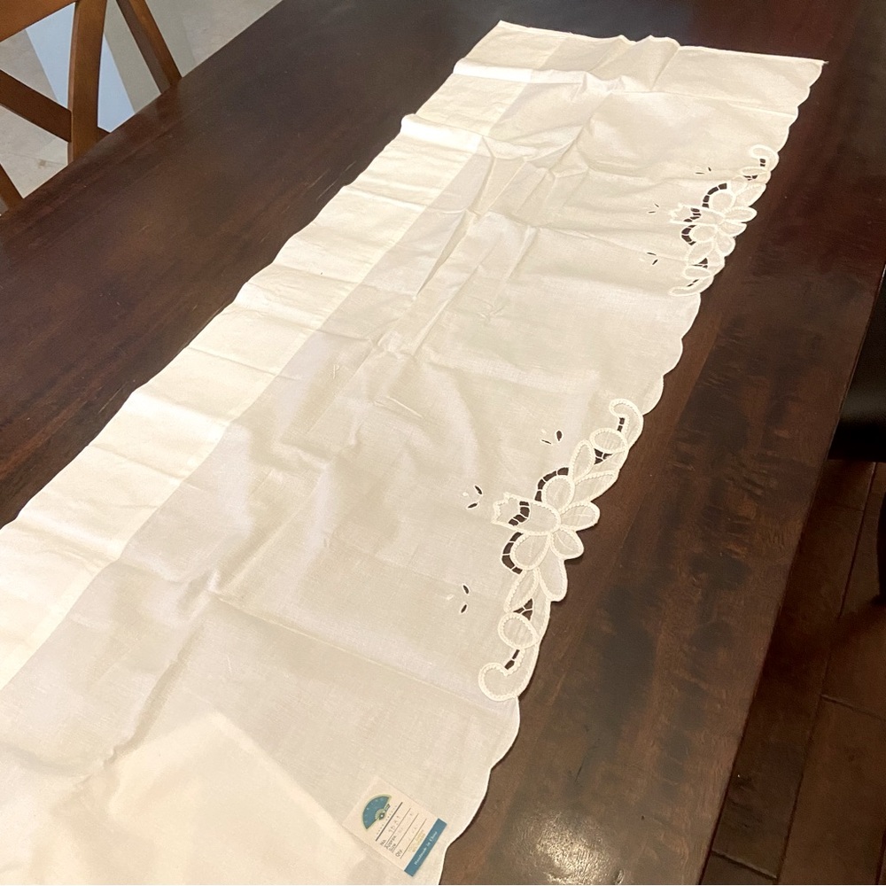 Valance -White Cotton 108” Long